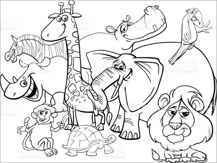 African animals coloring book