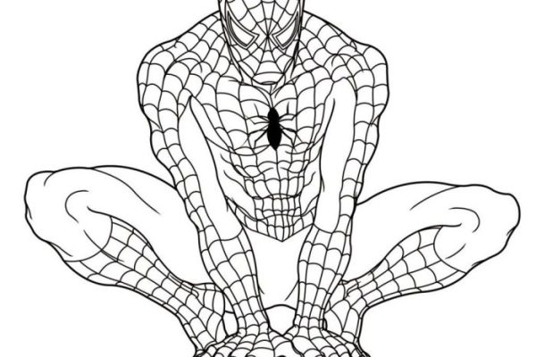 Coloring book of spiderman