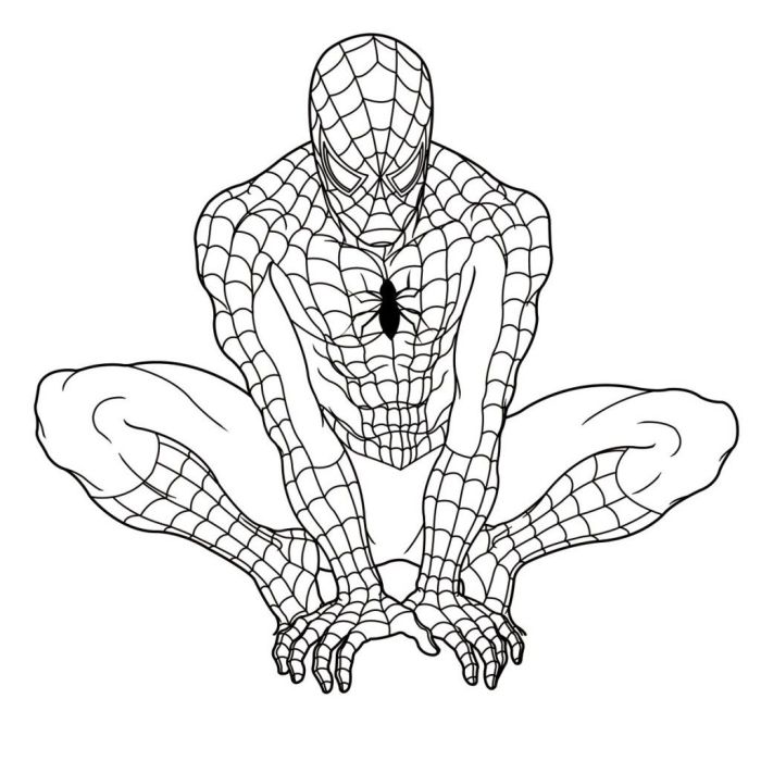 Coloring book of spiderman