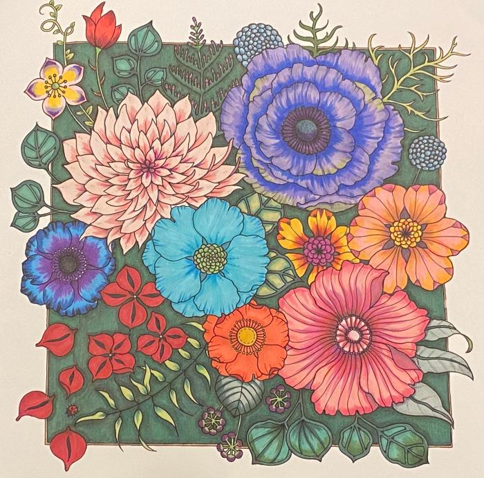 World of flowers coloring book