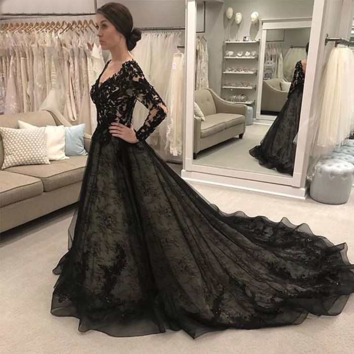 All black wedding dress