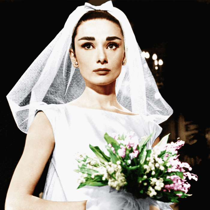 Audrey hepburn style wedding dress