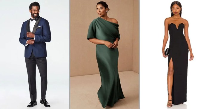 Best Dresses for Black Tie Optional Weddings