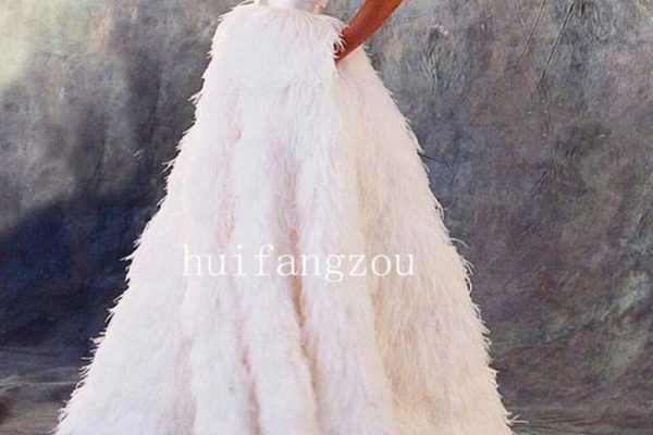 Ostrich Feather Wedding Dress A Design Exploration