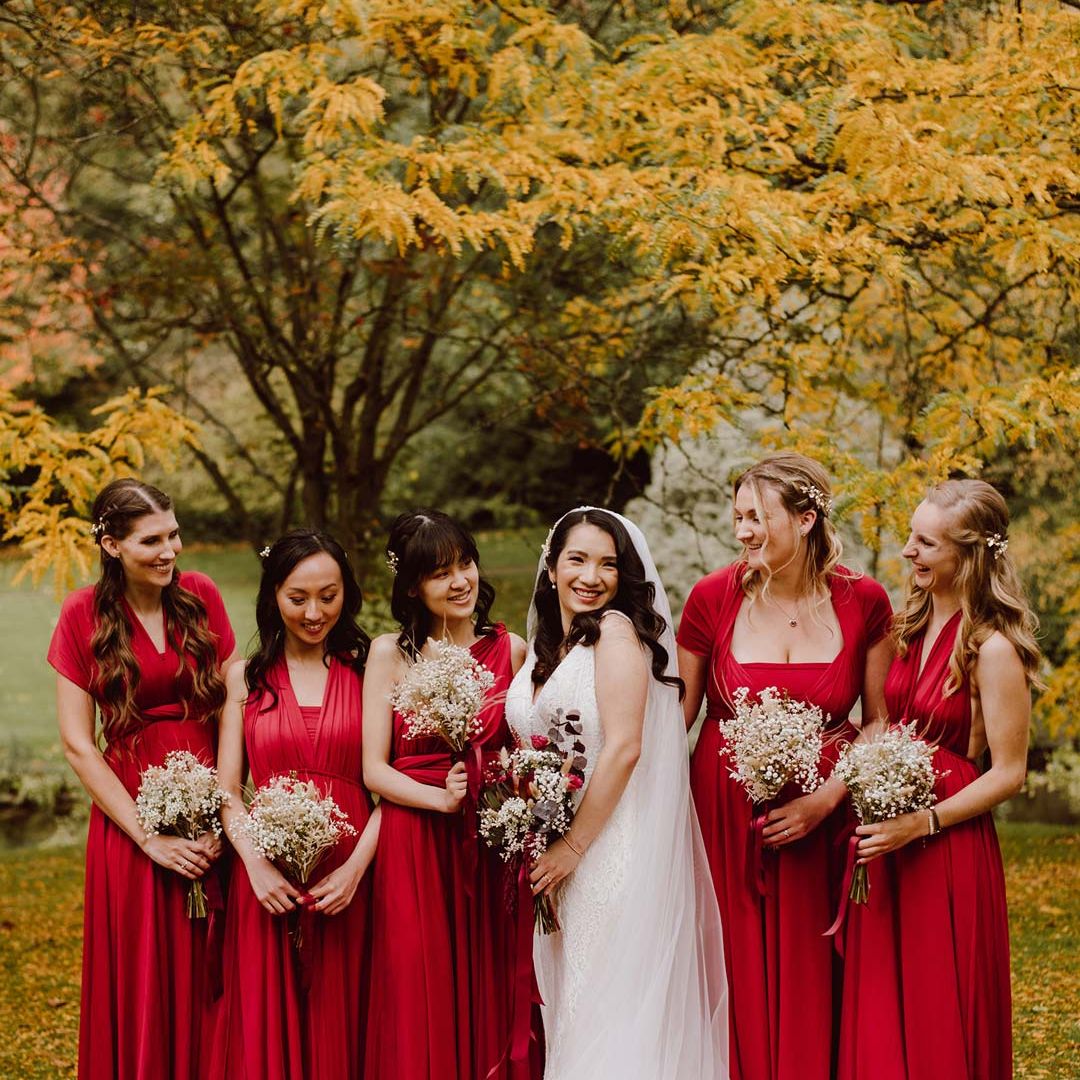 Red lace dresses for weddings