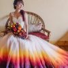 Colorful Embroidered Wedding Dresses