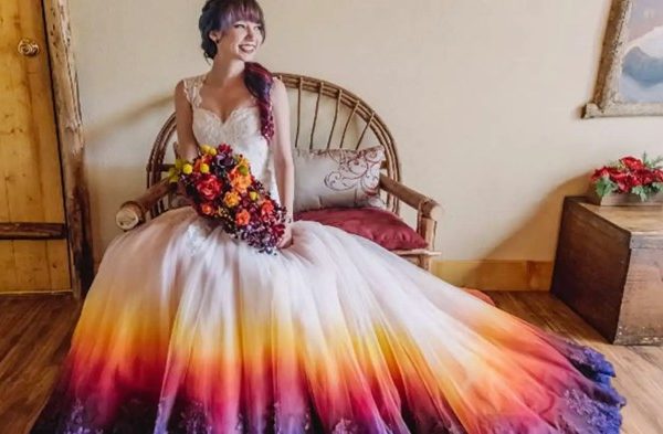 Colorful Embroidered Wedding Dresses