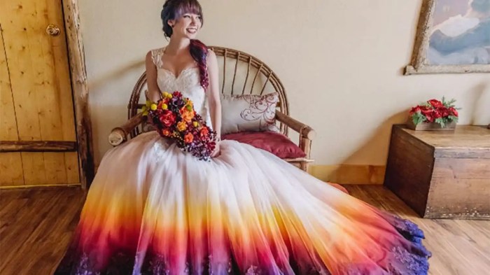 Colorful Embroidered Wedding Dresses